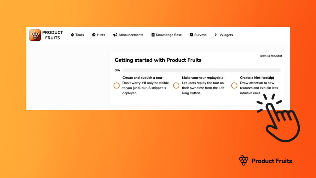 Screenshot of Producr Fruits checklist feature
