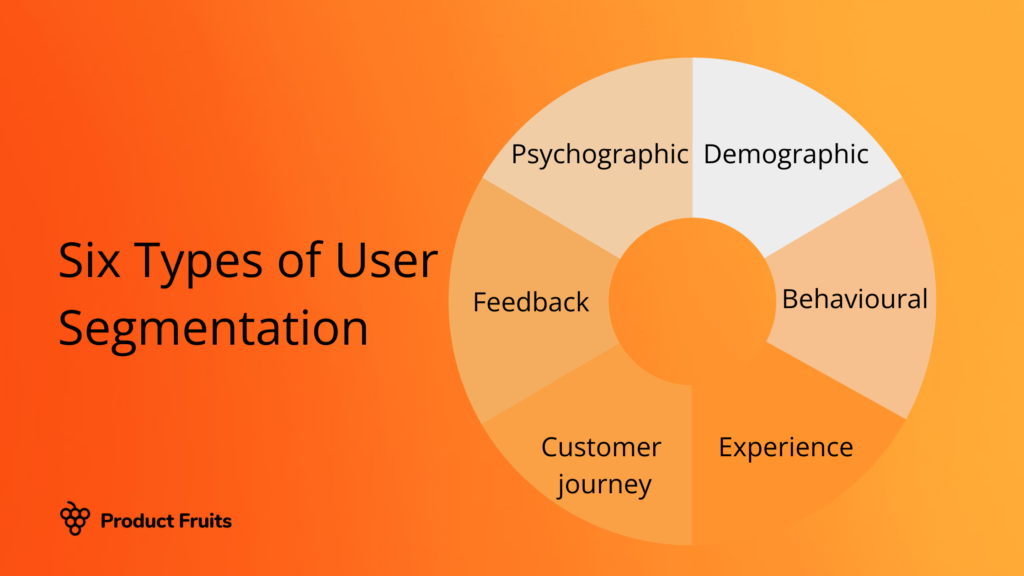 Graph that shows six different types of user segmentation