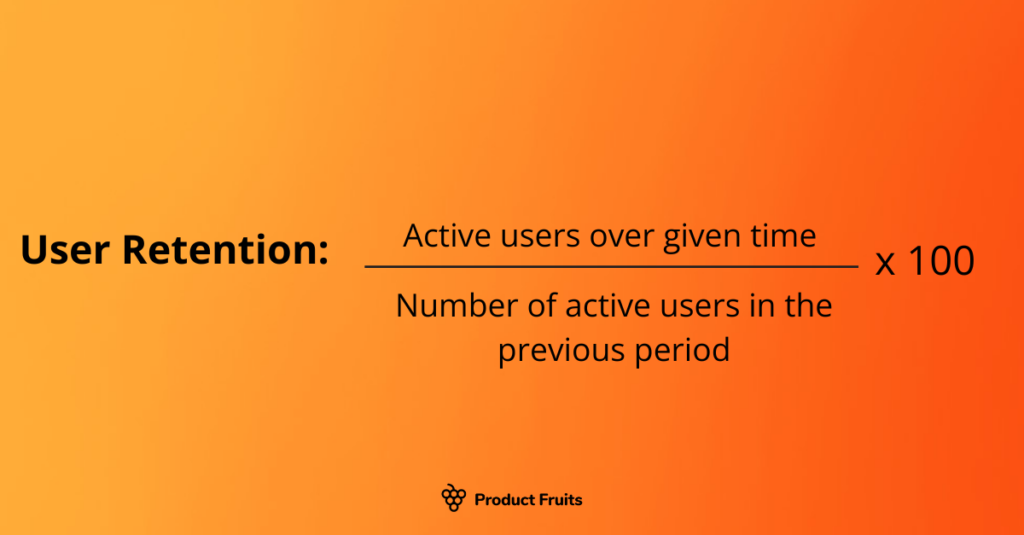 formula based on time for user retention