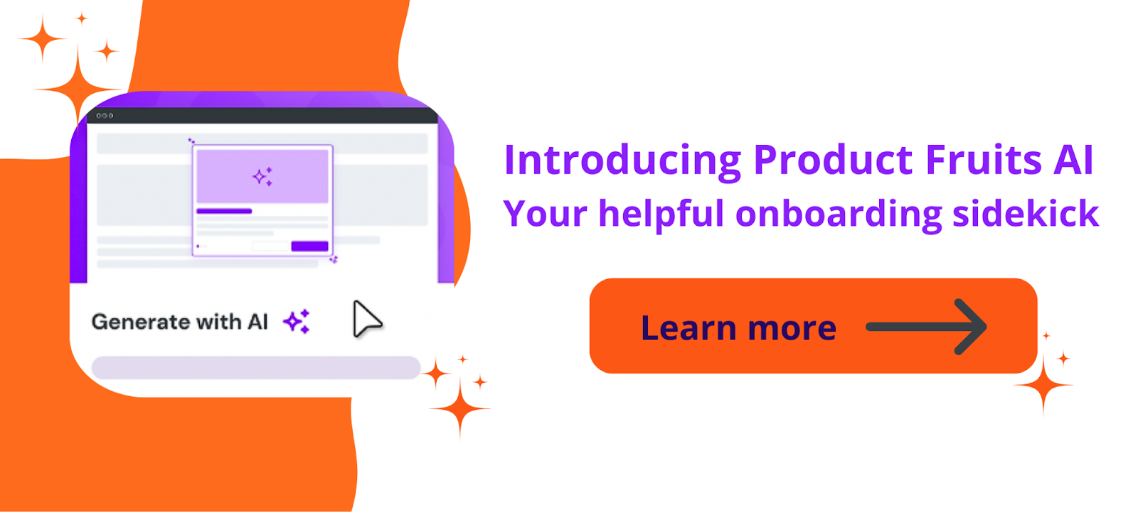 Banner image of Product Fruits new Ai powered user onboarding feature